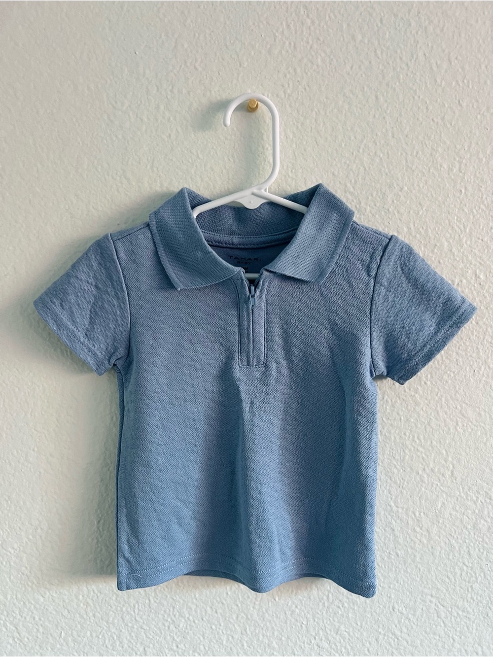 Baby’s Short Sleeve Polo Shirt - Dusty Blue